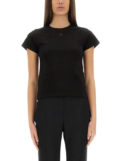 Alexander Mcqueen Skull Embroidered Crewneck T-shirt In Black