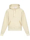 Alexander Mcqueen Embroidered-skull Hooded Sweatshirt In Neutrals