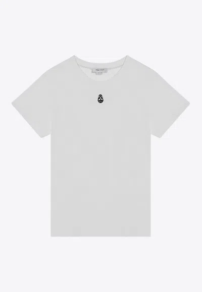 ALEXANDER MCQUEEN SKULL EMBROIDERED T-SHIRT