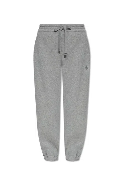 Alexander Mcqueen Alexander Mc Queen Logo Cotton Sweatpants In Gray
