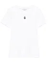 Alexander Mcqueen Monogram Crewneck T-shirt In White