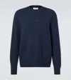 Alexander Mcqueen Men's Melange Wool Blend Sweater In Blue
