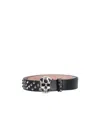 Alexander Mcqueen Skull Eyelet Buckle Belt In Black