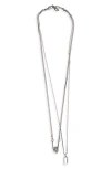 Alexander Mcqueen Skull, Faux Pearl & Crystal Layered Necklace In Metallic