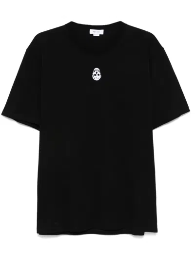 ALEXANDER MCQUEEN SKULL-FLOCKED T-SHIRT