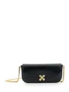 Alexander Mcqueen Small Skull Flower Crossbody Bag With Chain Strap And Gold-tone Hardware