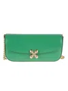 Alexander Mcqueen Skull Flower Small Calfskin Shoulder Bag In Green