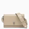 Alexander Mcqueen Skull Foldover-top Shoulder Bag In Neutrals