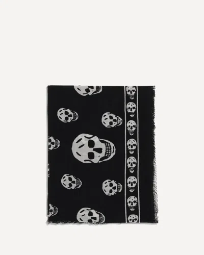 Alexander Mcqueen Skull Foulard In Black