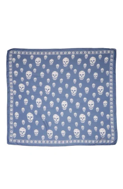 Alexander Mcqueen Skull Foulard Silk Scarf In Multi
