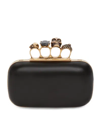 ALEXANDER MCQUEEN SKULL FOUR-RING CLUTCH BAG