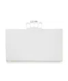 Alexander Mcqueen Skull-four-ring-flat Clutch Bag In White