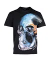 Alexander Mcqueen Skull Graffiti T-shirt In Black