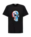 Alexander Mcqueen Printed Cotton-jersey T-shirt In Black