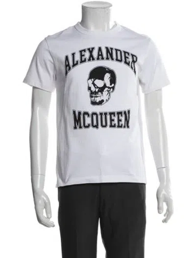 Pre-owned Alexander Mcqueen Skull Graphic Print T-shirt In White