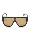 Alexander Mcqueen Skull Hinge Shield-frame Sunglasses In Brown