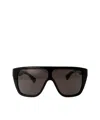 Alexander Mcqueen Skull-hinged Shield-frame Sunglasses In Black