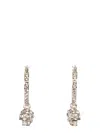 Alexander Mcqueen Skull Hoop Earrings In Golden