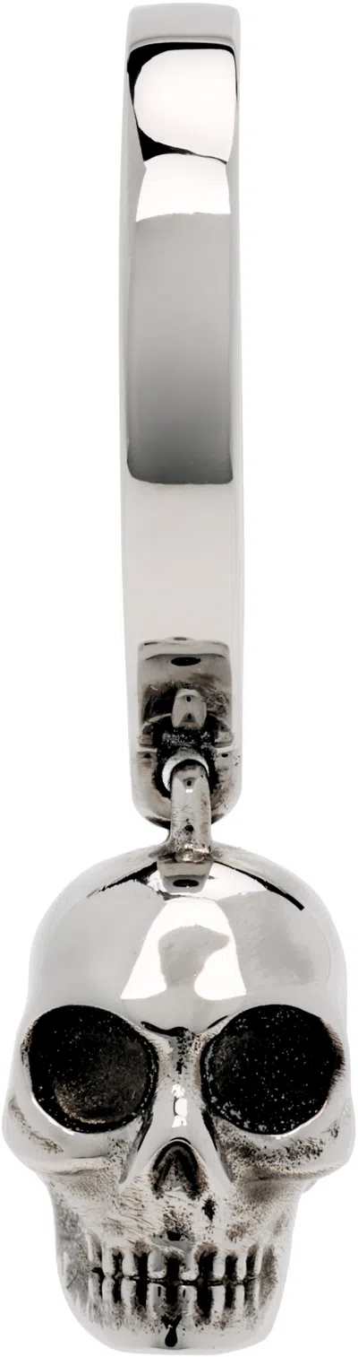 Alexander Mcqueen Skull Hoop Single Earring