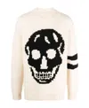 Alexander Mcqueen Man Beige Knitwear In White