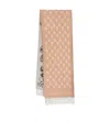 Alexander Mcqueen Skull-intarsia Wool Scarf In Nude