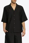 Alexander Mcqueen Camp Collar Hawaiian Black Viscose Shirt In Black