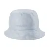 Alexander Mcqueen Light Blue Bucket Hat With Skull Pattern In Blue