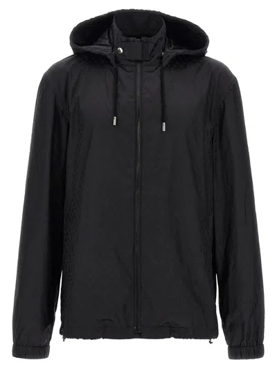 Alexander Mcqueen Skull-jacquard Nylon Jacket In Black