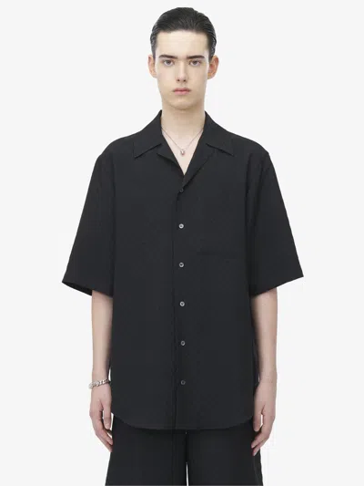 Alexander Mcqueen Skull Jacquard Shirt In Black