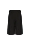 Alexander Mcqueen Alexander Mc Queen Bermuda Shorts With Selvedge Logo Band In Black
