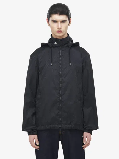 Alexander Mcqueen Skull Jacquard Windbreaker In Black