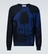 Alexander Mcqueen Merino Wool Exploded Skull Jumper