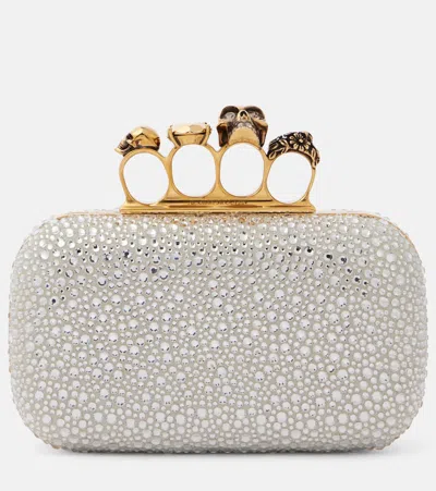 Alexander Mcqueen Mcqueen 'knuckle' Clutch In Silver
