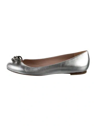 Pre-owned Alexander Mcqueen Skull Leather Ballet Flats