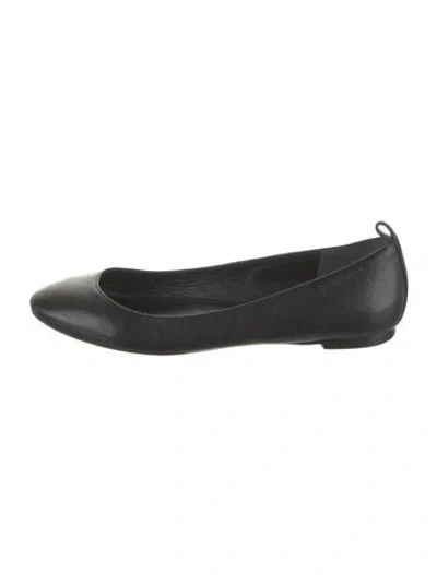 Pre-owned Alexander Mcqueen Skull Leather Ballet Flats In Gray
