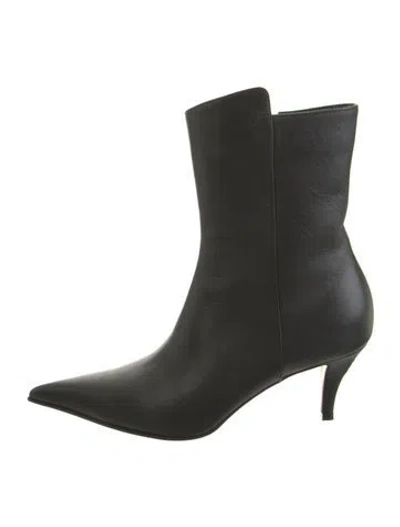 Pre-owned Alexander Mcqueen Skull Leather Boots In Green