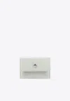 Alexander Mcqueen Skull Leather Cardholder In Gray