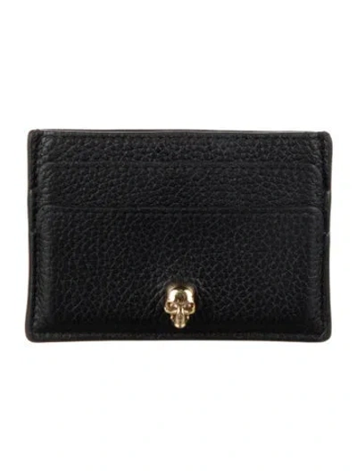 Pre-owned Alexander Mcqueen Skull Leather Wallet In Black