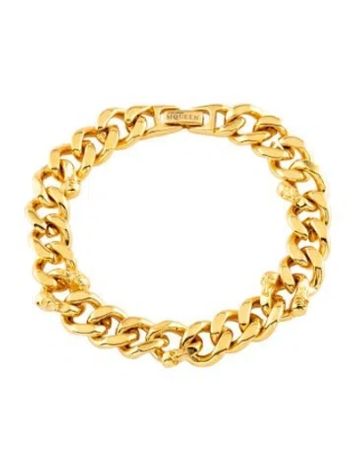 Pre-owned Alexander Mcqueen Skull Link Bracelet, 7.5" In Multicolor
