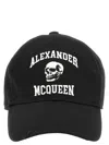 Alexander Mcqueen Embroidered Cotton-twill Baseball Cap In Black Ivory