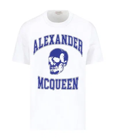 ALEXANDER MCQUEEN ALEXANDER MCQUEEN SKULL LOGO-PRINTED CREWNECK T-SHIRT