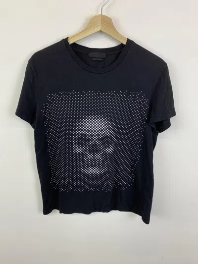 Pre-owned Alexander Mcqueen Skull Matrix Tee Shirt In Black