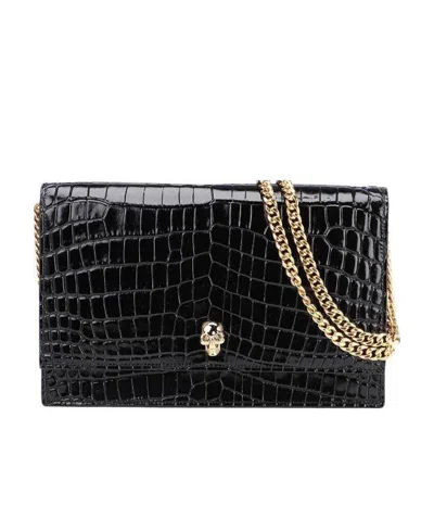 Alexander Mcqueen Skull Medium Shoulder Bag In Black