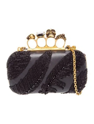 Pre-owned Alexander Mcqueen Skull Minaudière In Black