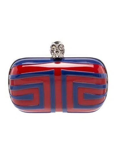 Pre-owned Alexander Mcqueen Skull Minaudière In Multi