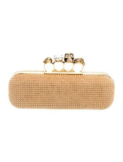 Pre-owned Alexander Mcqueen Skull Minaudière In Neutral