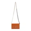 Alexander Mcqueen Small Skull-plaque Leather Crossbody Bag In Brown