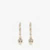 Alexander Mcqueen Skull Mini Creole Hoop Earrings In Light Gold