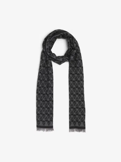 Alexander Mcqueen Skull Monogram Scarf In Multi