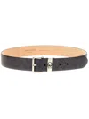 Alexander Mcqueen Leather Belt With Metal Skull Detail In Black